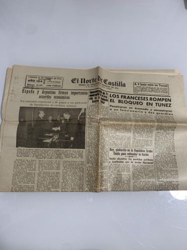 EL NORTE DE CASTILLA. Valladolid. Viernes 21 de Febrero de 1958. Núm. 41478