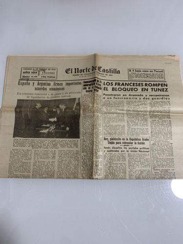EL NORTE DE CASTILLA. Valladolid. Viernes 21 de Febrero de 1958. Núm. 41478