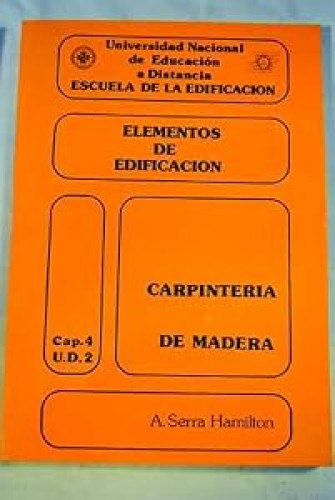 Portada del libro de Elementos de edificación, Carpintería de madera
