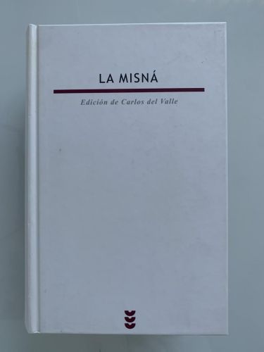Portada del libro de LA MISNÁ