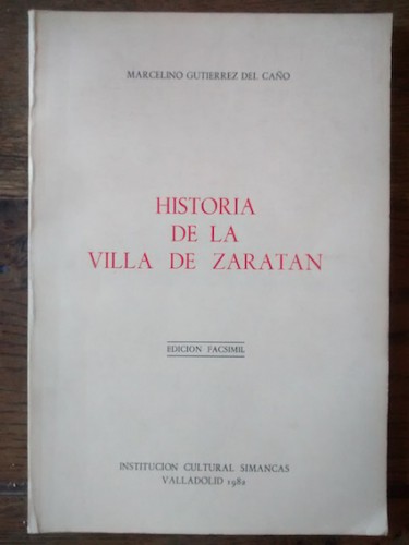 Portada del libro de HISTORIA DE LA VILLA DE ZARATÁN