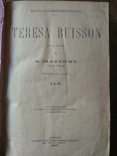 Portada del libro de TERESA BUISSON - LA HIJA DE LA PECADORA - EL MARIDO - EL CUCO 