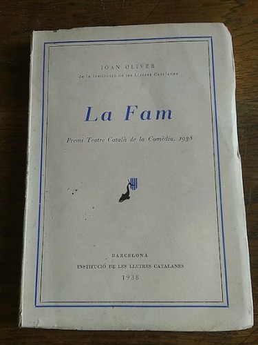 Portada del libro de LA FAM. Premi Teatre Català de la Comèdia, 1938