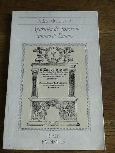 Portada del libro de APARICIÓN DE JESUCRISTO CAMINO DE EMAÚS.