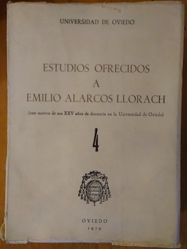 Portada del libro de ESTUDIOS OFRECIDOS A EMILIO ALARCOS LORACH (con motivo de sus XXV años de docencia en la Universidad...