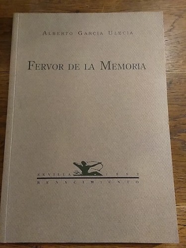 Portada del libro de FERVOR DE LA MEMORIA