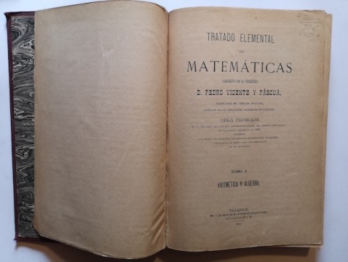 Portada del libro de TRATADO ELEMENTAL DE MATEMÁTICA2. 2 TOMOS: 1-ARITMÉTICA Y ÁLGEBRA. 2-GEOMETRÍA Y TRIGONOMETRÍA