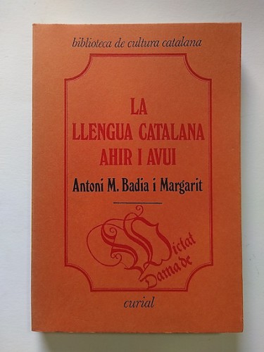 Portada del libro de LA LLENGUA CATALANA AHIR I AVUI