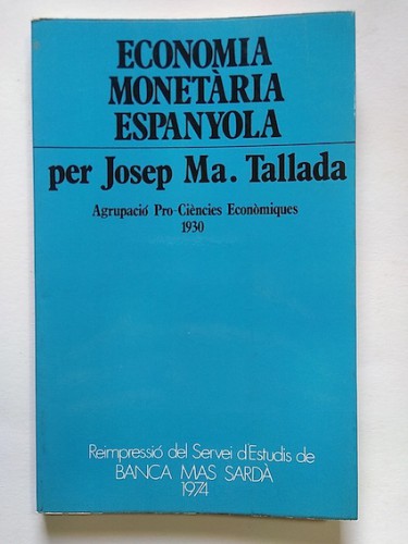 Portada del libro ECONOMIA MONETÀRIA ESPANYOLA