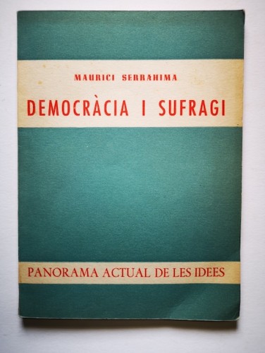 Portada del libro de DEMOCRÀCIA I SUFRAGI