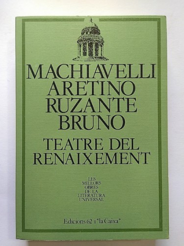 Portada del libro de TEATRE DEL RENAIXEMENT