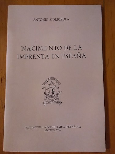 Portada del libro de NACIMIENTO DE LA IMPRENTA EN ESPAÑA