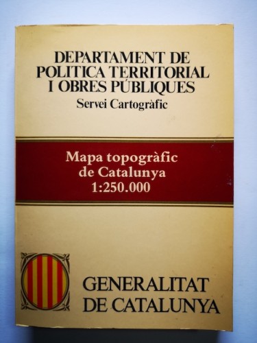 Portada del libro de MAPA TOPOGRÀFIC DE CATALUNYA 1:250.000