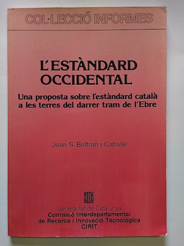 Portada del libro de L'ESTÀNDARD OCCIDENTAL