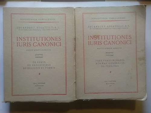 Portada del libro de INSTITUCIONES IURIS CANONICI (2 VOLÚMENES). Vol 1: PARS PRAELIMINARIS, NORMAE GENERALES DE PERSONIS...